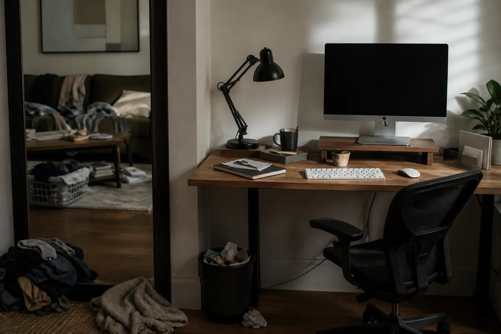 Editorial image for The Desk Became a Self-Portrait. Comfort Was Never What the Picture Was For..